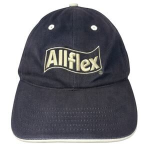 Allflex Slideback Baseball Cap Blue One Size Adjustable Embroidered Cotton Ivory